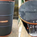 Armário de ferramentas feito com barril de petróleo reciclado