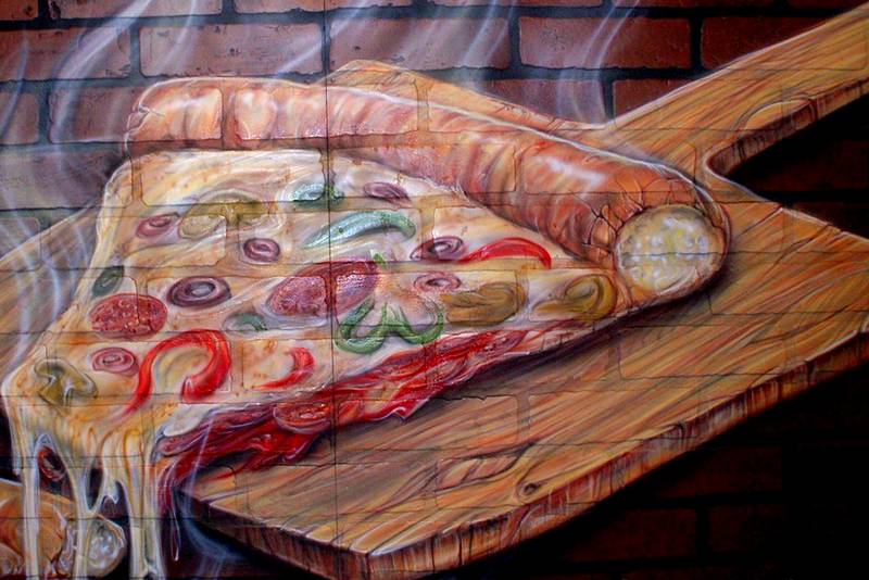 Desenho de pizza 3D