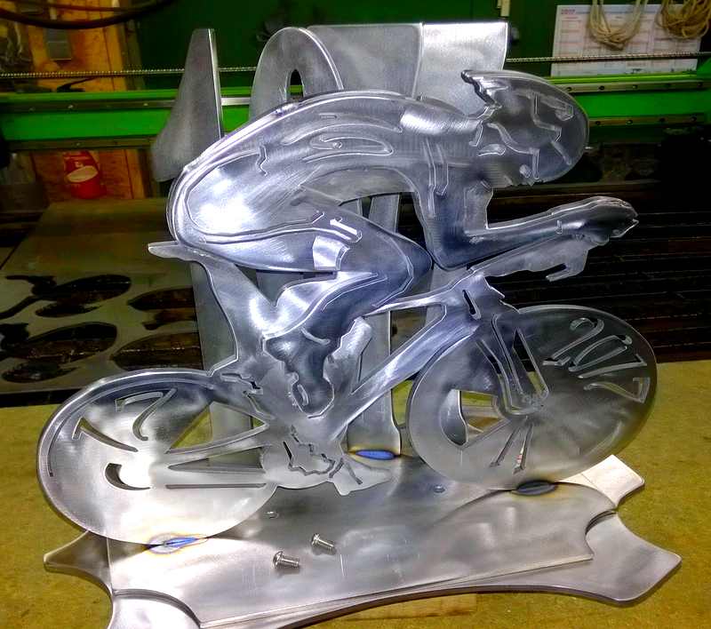 Troféu para competição de ciclismo