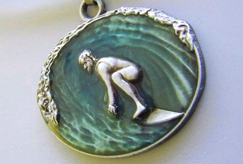 Medalha para campeonato de surfe