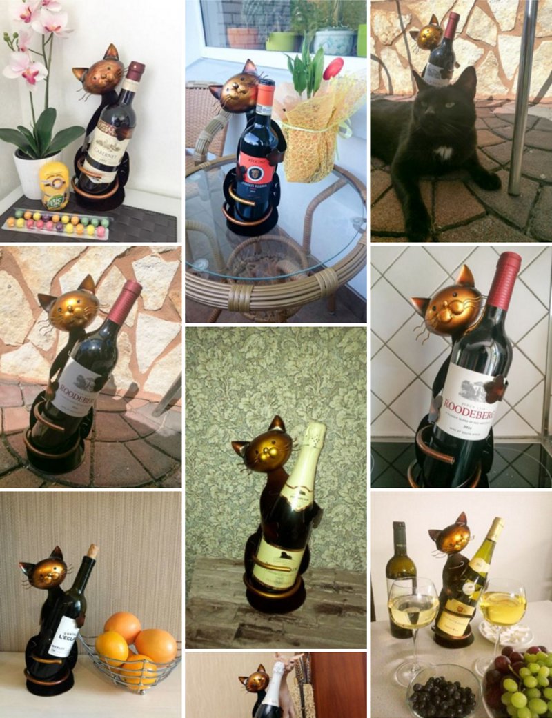 Arranjos com garrafas de vinho