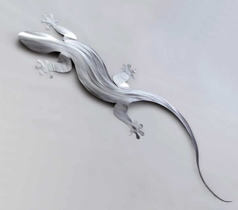Escultura de aço inox escovado