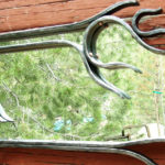 Moldura rústica de ferro forjado para espelho horizontal e vertical