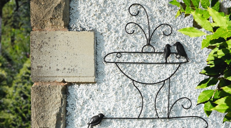 Painel de metal para decoração de jardins