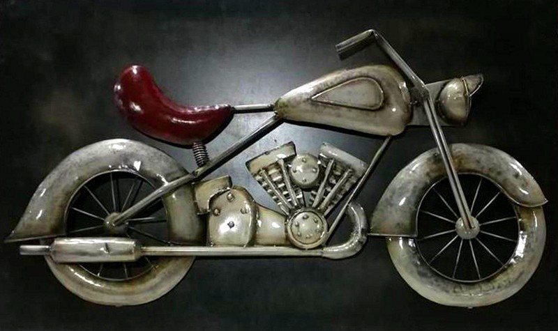 Painel com motocicleta vintage