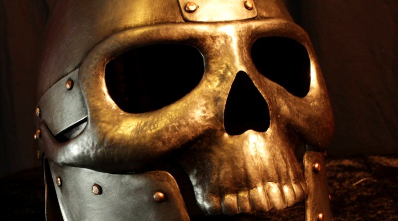 Capacete espartano com caveira Fabricante de capacetes para armaduras