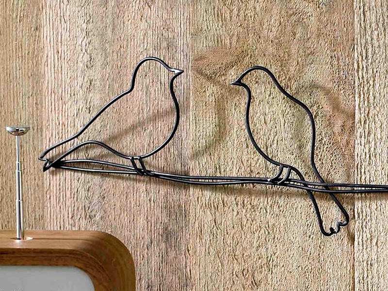 Escultura com passarinhos de metal Serralheria artística