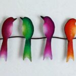 Painel instagramável: passarinhos 3D de metal na parede