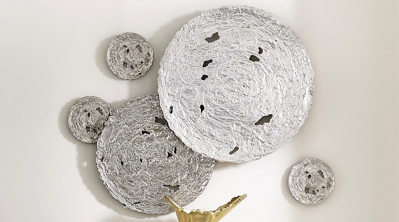 Discos prateados de pewter