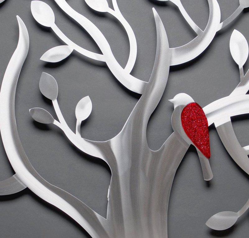 Escultura de Árvore da Vida em metal