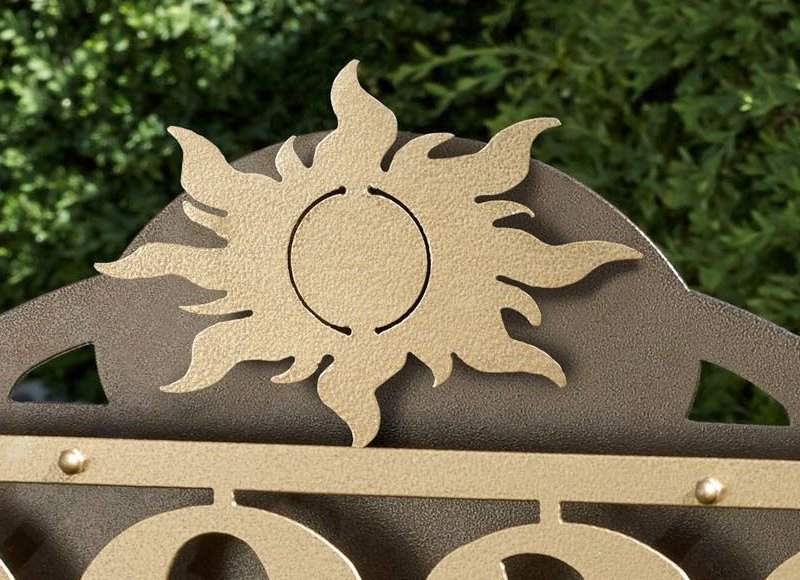 Placa com número de endereço para condomínio Sol em placa com números de endereço