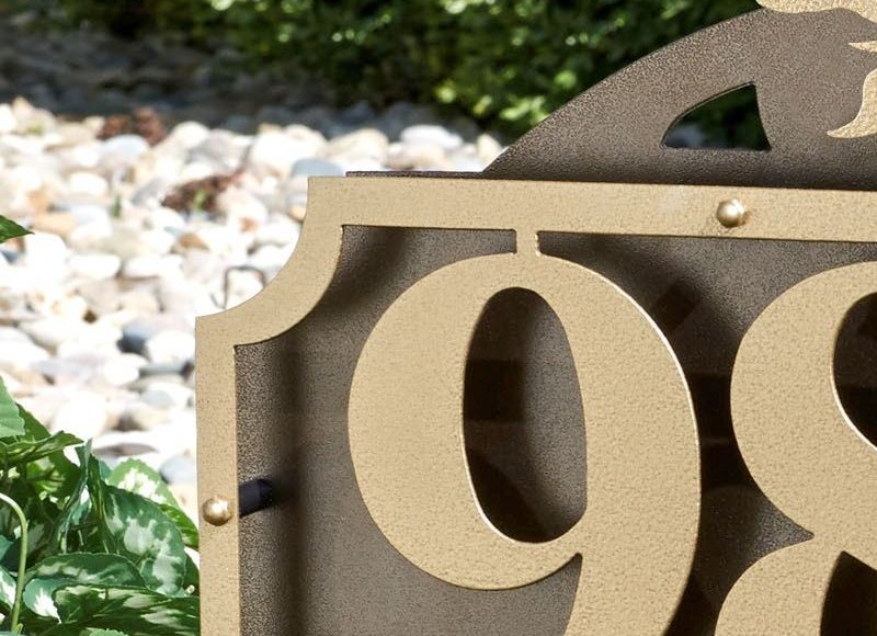 Placa com número de endereço para casarão Fábrica de placas de endereço