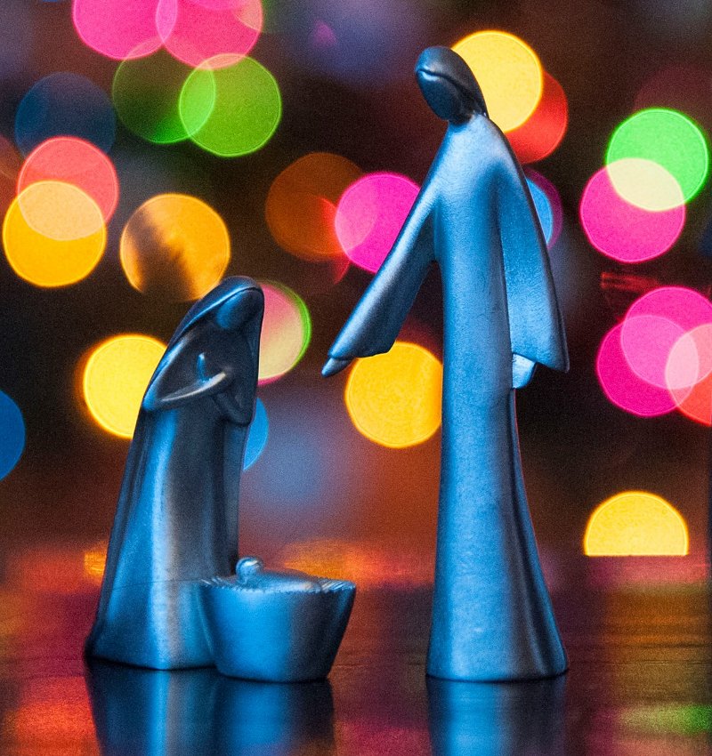 Bonecos de metal para presépio de Natal
