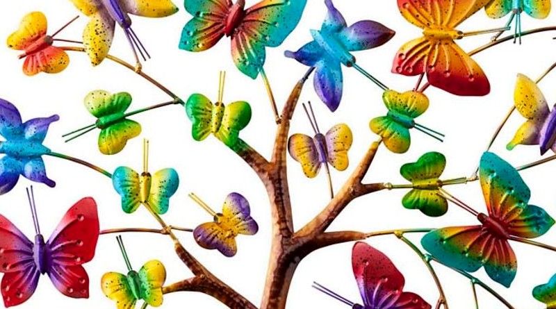 Árvore da Vida em forma de coração com borboletas coloridas – Matéria  Incógnita