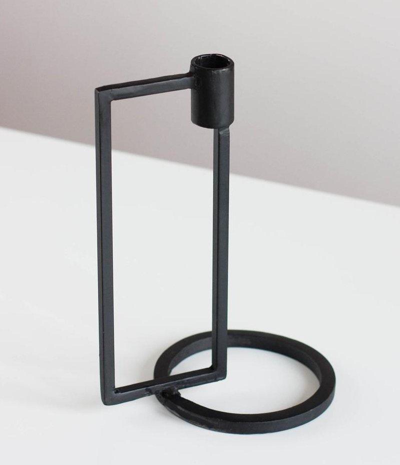 Suporte de ferro forjado para vela