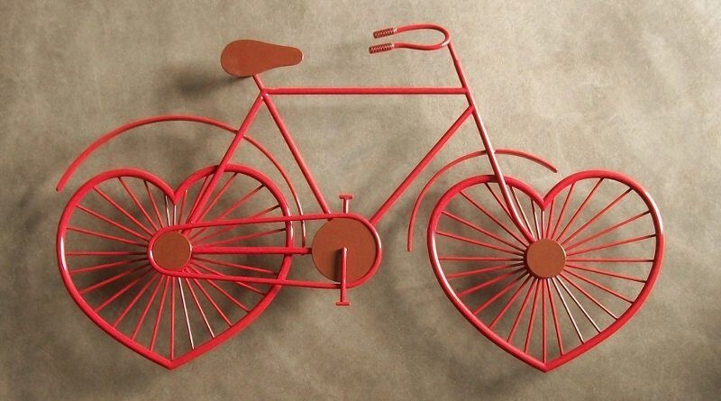 Bike de ferro forjado para decoração