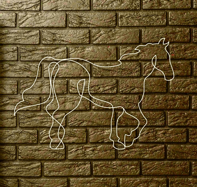 Painel de cavalo para sede de fazenda
