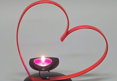 Decoração romântica com velas