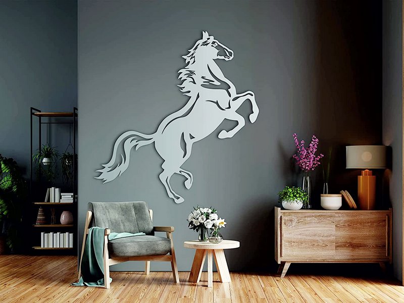 Painel com silhueta de cavalo