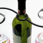 Porta-taças de ferro para encaixar no gargalo da garrafa de vinho