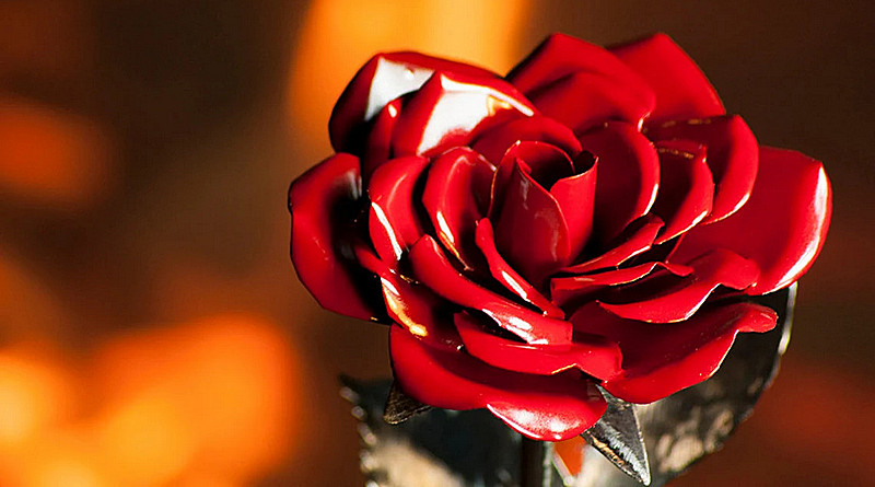Flor de ferro forjado para decoração